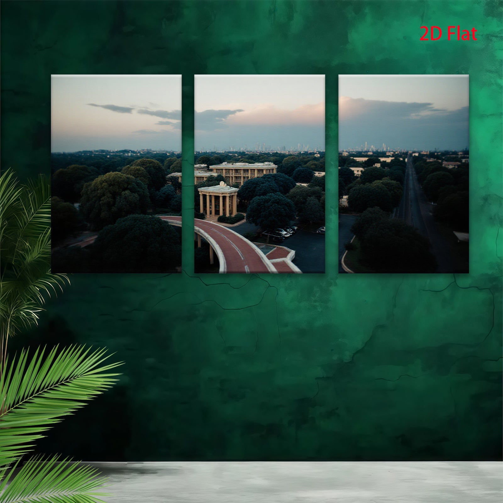 2D flat 1pc Dramatic Skyline View Historic Architecture Living Room Bedroom Gallery Wall Art Modern Farmhouse Rustic Decor Coastal Home