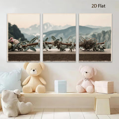 2D flat 1pc Dried Botanical Branch Still Life Farmhouse Wall Decor Living Room Bedroom Rustic Modern Gallery Wrapped Canvas Print Heat Transfer Sublimation