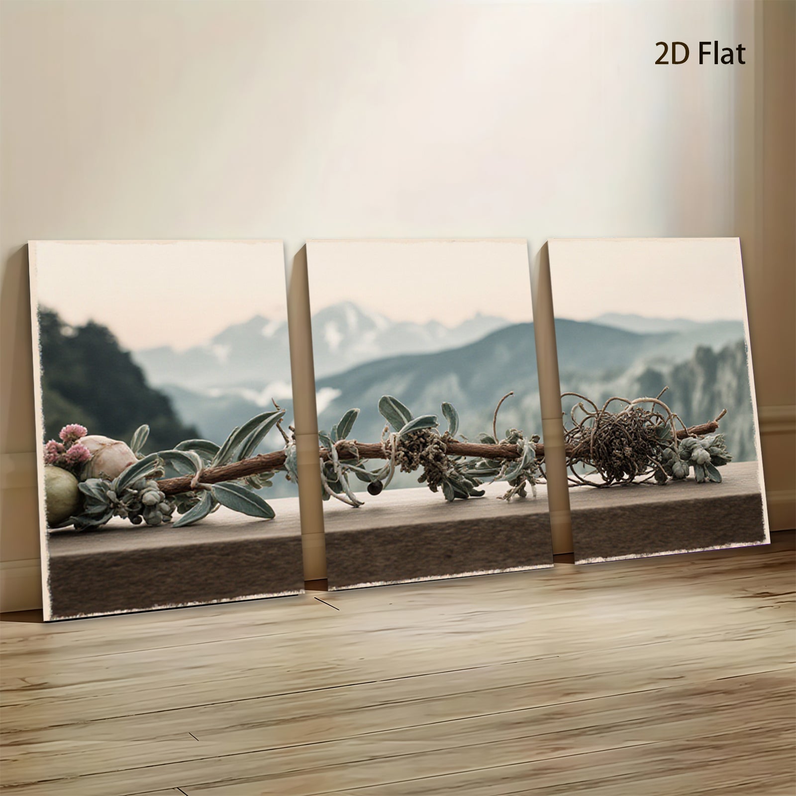 2D flat 1pc Dried Botanical Branch Still Life Farmhouse Wall Decor Living Room Bedroom Rustic Modern Gallery Wrapped Canvas Print Heat Transfer Sublimation