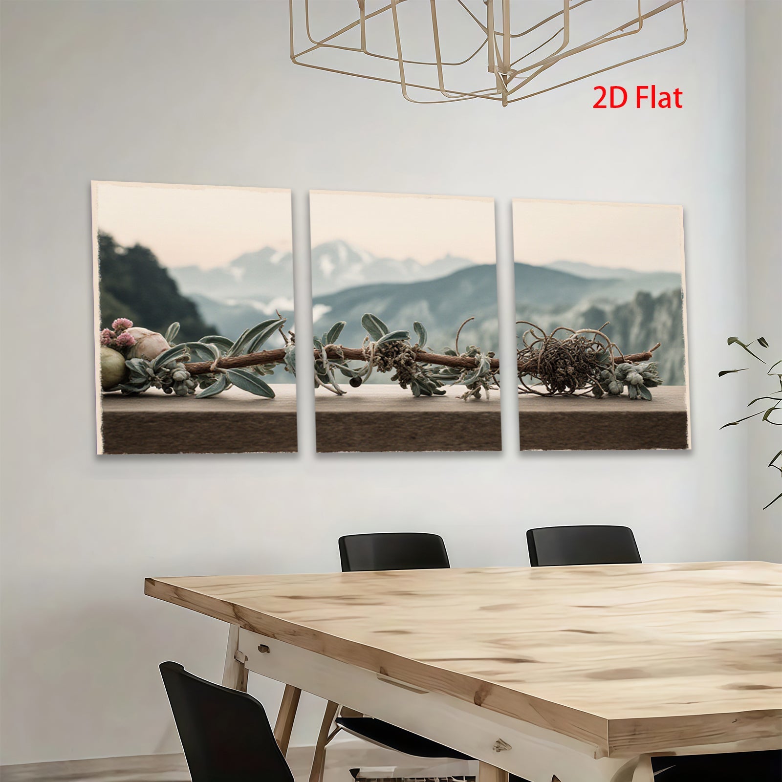 2D flat 1pc Dried Botanical Branch Still Life Farmhouse Wall Decor Living Room Bedroom Rustic Modern Gallery Wrapped Canvas Print Heat Transfer Sublimation