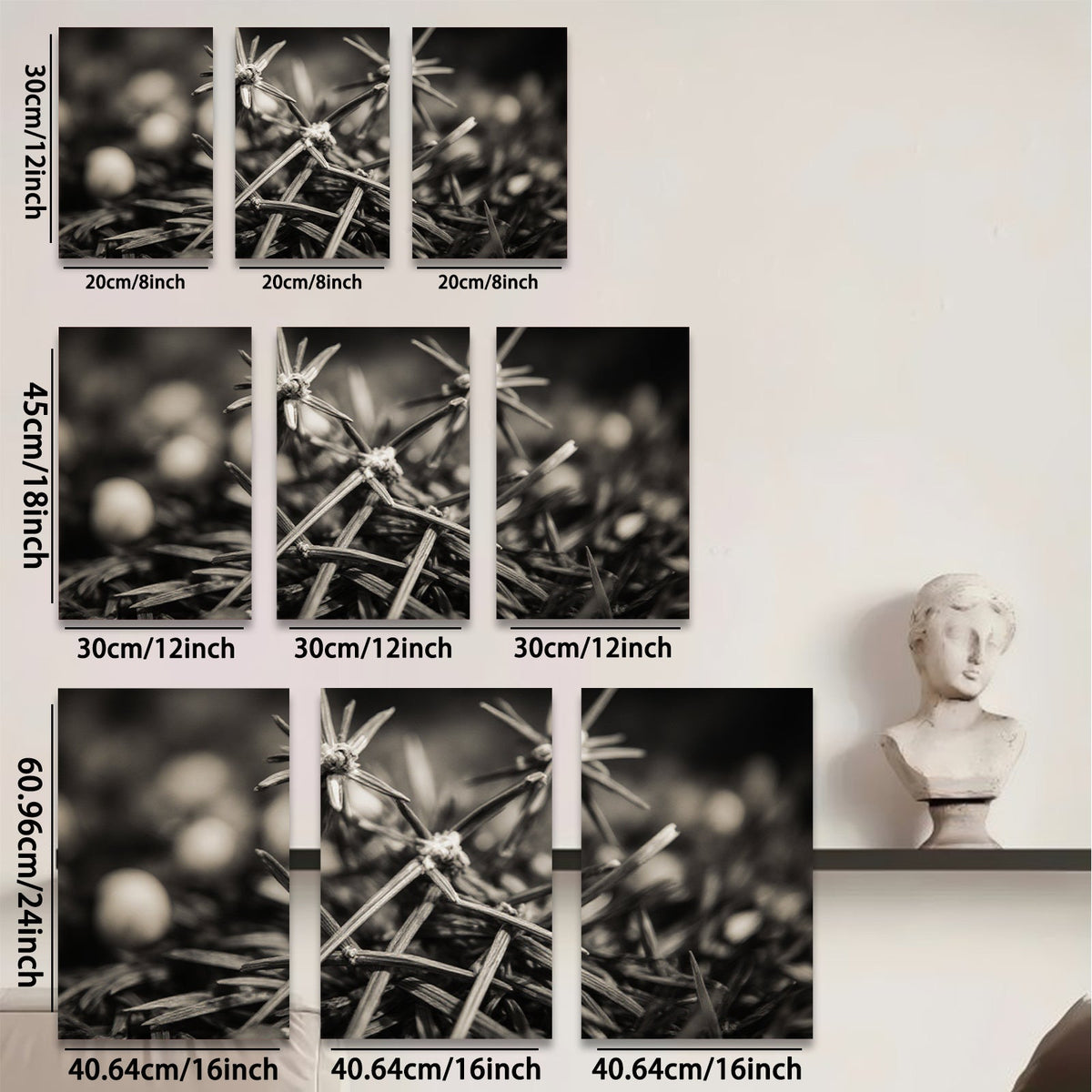 2D flat 1pc Dried Seed Heads Botanical Wall Art Farmhouse Decor Living Room Bedroom Gallery Wrapped Canvas Print Modern Minimalist Art Coastal Chic Rustic Textured Aesthetic