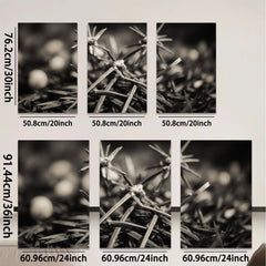 2D flat 1pc Dried Seed Heads Botanical Wall Art Farmhouse Decor Living Room Bedroom Gallery Wrapped Canvas Print Modern Minimalist Art Coastal Chic Rustic Textured Aesthetic