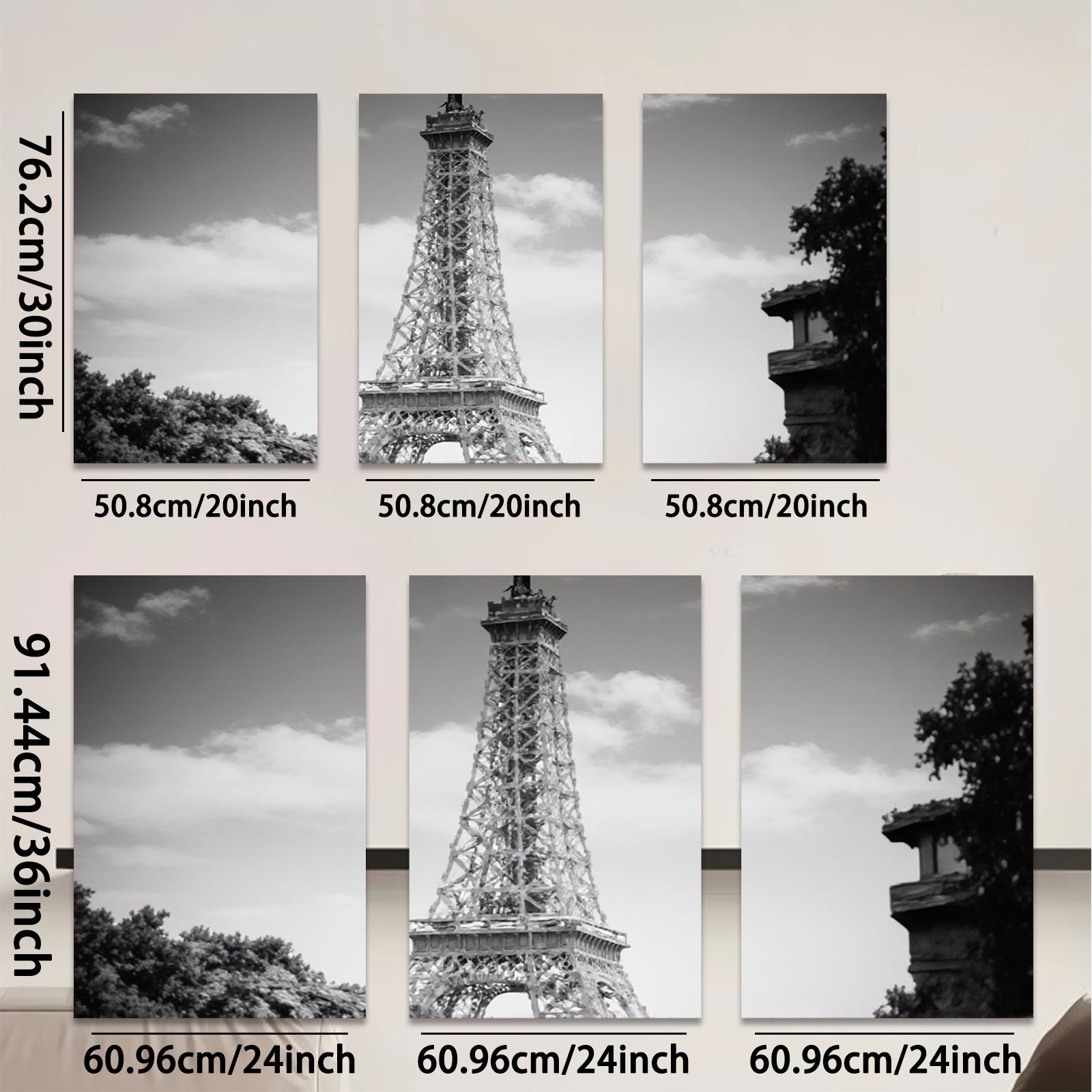 2D flat 1pc Eiffel Tower Paris Cityscape Wall Art Modern Home Decor Living Room Bedroom Canvas Prints Framed Ready to Hang Gallery Wrapped Large Size Artwork