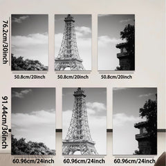 2D flat 1pc Eiffel Tower Paris Cityscape Wall Art Modern Home Decor Living Room Bedroom Canvas Prints Framed Ready to Hang Gallery Wrapped Large Size Artwork