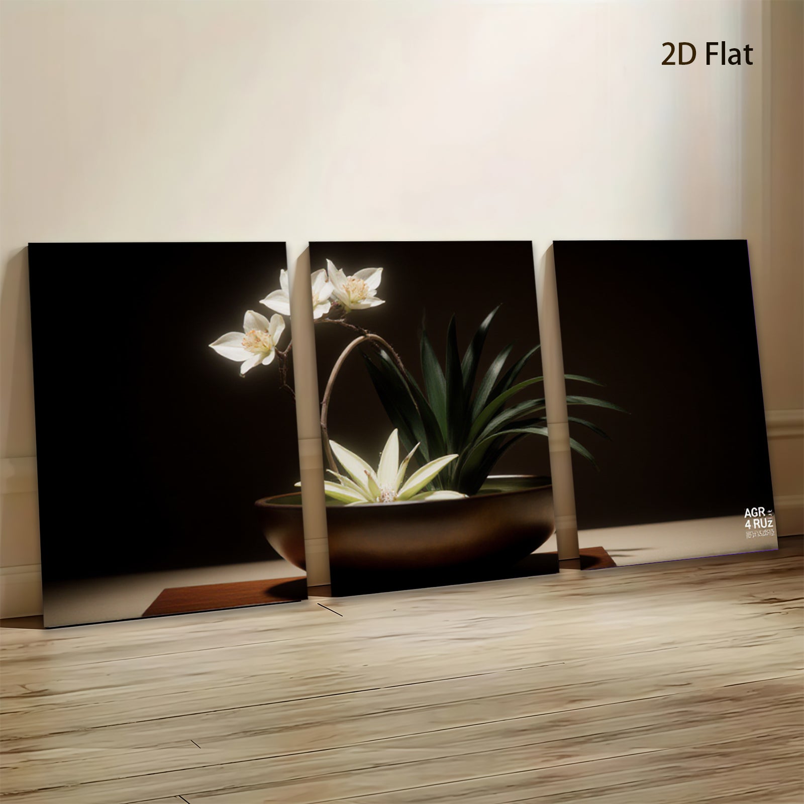 2D flat 1pc Elegant White Orchid Bloom Botanical Wall Art Living Room Bedroom Decor Modern Farmhouse Style Canvas Prints Cozy Home Accents