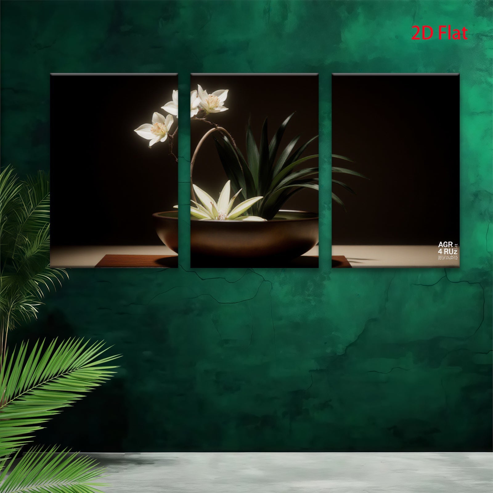 2D flat 1pc Elegant White Orchid Bloom Botanical Wall Art Living Room Bedroom Decor Modern Farmhouse Style Canvas Prints Cozy Home Accents