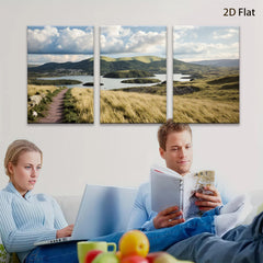 2D flat 1pc Emerald Isle Landscape Rolling Hills Irish Countryside Wall Art for Living Room Bedroom Office Modern Farmhouse Decor Botanical Prints