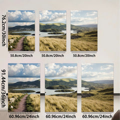 2D flat 1pc Emerald Isle Landscape Rolling Hills Irish Countryside Wall Art for Living Room Bedroom Office Modern Farmhouse Decor Botanical Prints
