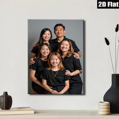2D flat 1pc Family Portrait Modern Wall Art Living Room Bedroom Decor Farmhouse Style Gallery Wrapped Canvas Prints Coastal Home Décor