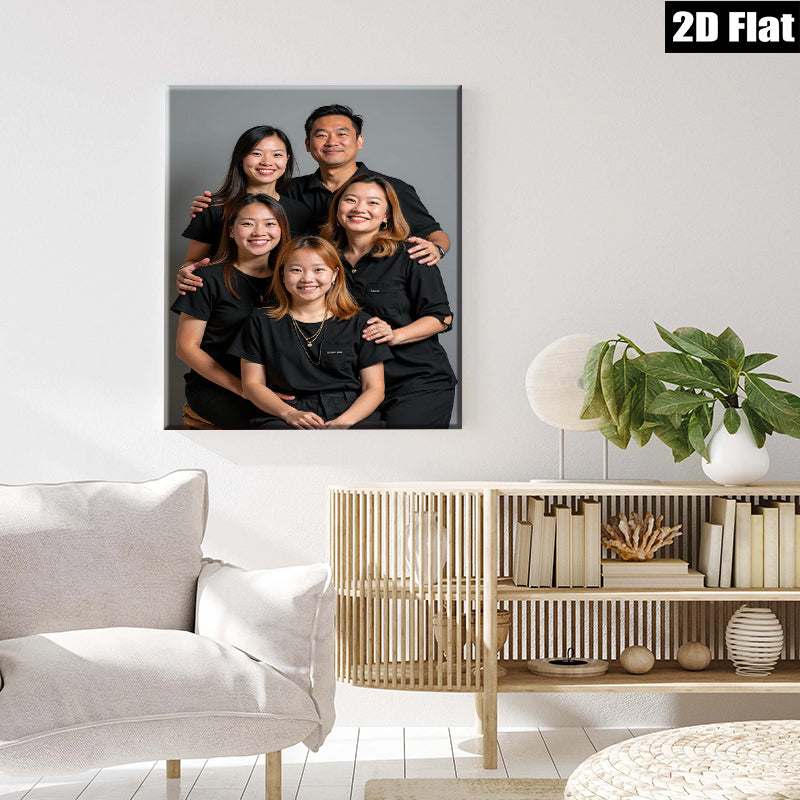 2D flat 1pc Family Portrait Modern Wall Art Living Room Bedroom Decor Farmhouse Style Gallery Wrapped Canvas Prints Coastal Home Décor