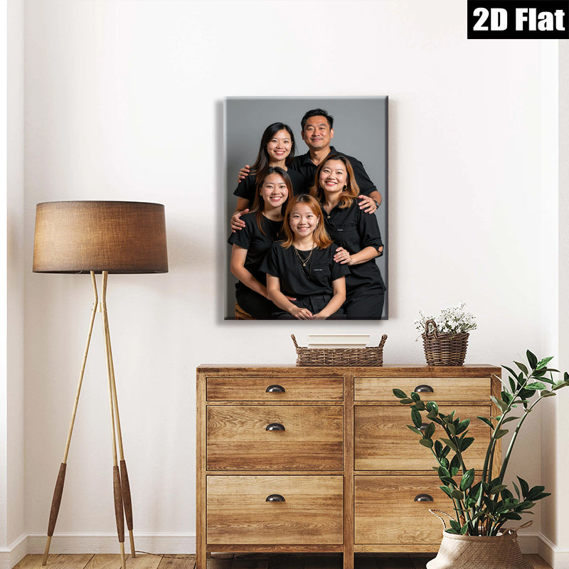 2D flat 1pc Family Portrait Modern Wall Art Living Room Bedroom Decor Farmhouse Style Gallery Wrapped Canvas Prints Coastal Home Décor