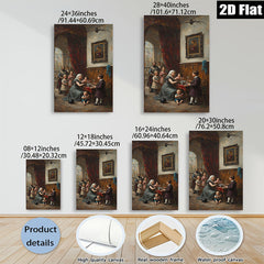 2D flat 1pc Family Portrait Victorian Era Scene Gallery Wall Art Home Decor Living Room Bedroom Canvas Print Modern Farmhouse Style