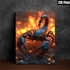 2D flat 1pc Fierce Desert Scorpion Wildlife Art Canvas Wall Decor Living Room Bedroom Modern Farmhouse Gallery Wrapped Timeless Trending Now