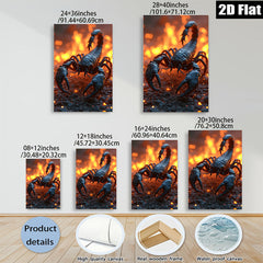 2D flat 1pc Fierce Desert Scorpion Wildlife Art Canvas Wall Decor Living Room Bedroom Modern Farmhouse Gallery Wrapped Timeless Trending Now