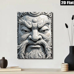 2D flat 1pc Fierce Guardian Portrait Wall Art Decor for Living Room Bedroom Home Office Gallery Wrapped Canvas Prints Modern Farmhouse Style Trending Now