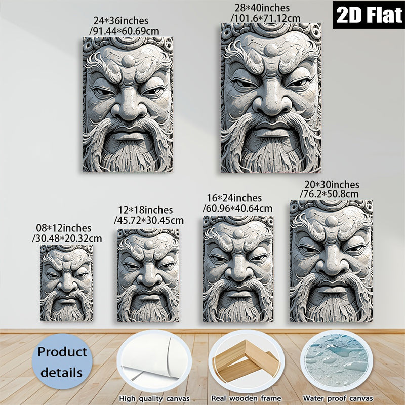 2D flat 1pc Fierce Guardian Portrait Wall Art Decor for Living Room Bedroom Home Office Gallery Wrapped Canvas Prints Modern Farmhouse Style Trending Now