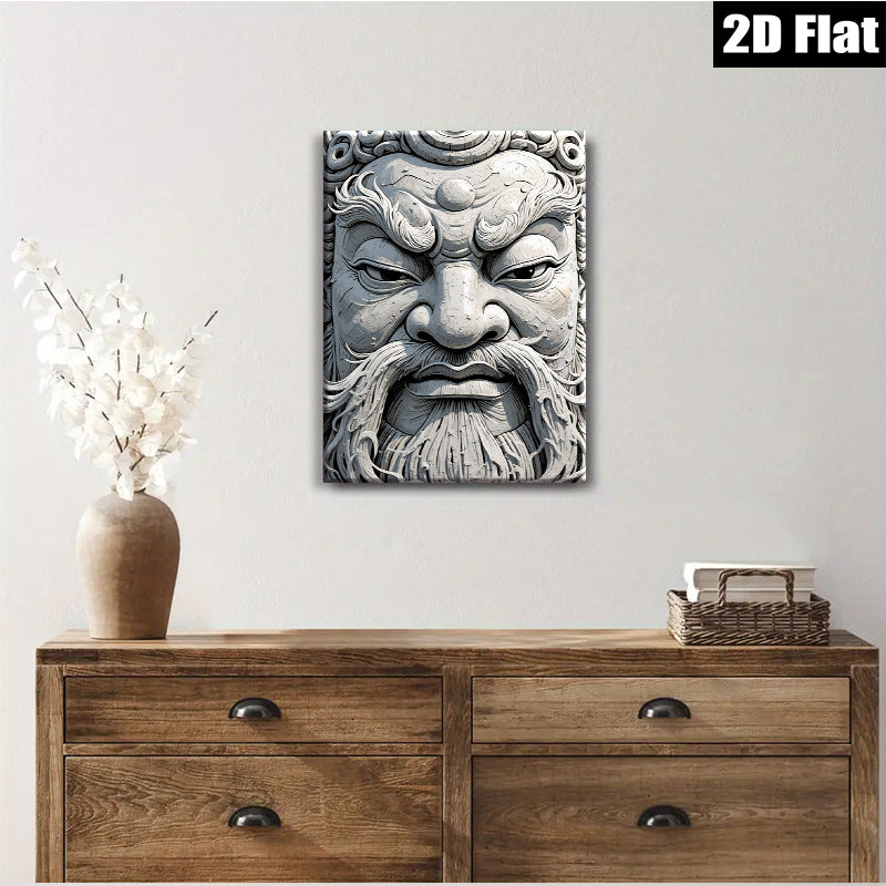 2D flat 1pc Fierce Guardian Portrait Wall Art Decor for Living Room Bedroom Home Office Gallery Wrapped Canvas Prints Modern Farmhouse Style Trending Now