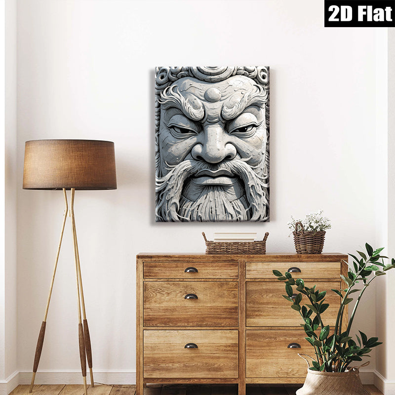 2D flat 1pc Fierce Guardian Portrait Wall Art Decor for Living Room Bedroom Home Office Gallery Wrapped Canvas Prints Modern Farmhouse Style Trending Now