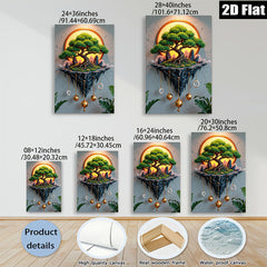 2D flat 1pc Floating Tree Mystical Landscape Wall Art for Living Room Bedroom Home Decor Farmhouse Style Gallery Wrapped Canvas Prints Modern Artwork