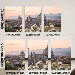 2D flat 1pc Florence Italy cityscape painting Tuscan view wall decor living room bedroom modern farmhouse gallery wrapped canvas prints art