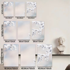 2D flat 1pc Frozen Branch Winter Scene Wall Art Decor for Living Room Bedroom Bathroom farmhouse style gallery wrapped canvas prints modern minimalist