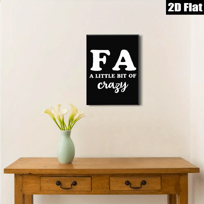 2D flat 1pc Funny Typography Wall Art Quote Print Minimalist Home Decor Living Room Bedroom Gallery Wall Art Modern Farmhouse Aesthetic Canvas