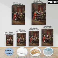 2D flat 1pc Gentlemanly Chess Game Portrait Wall Art Living Room Bedroom Home Decor Gallery Wrapped Canvas Prints Modern Farmhouse Style