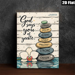 2D flat 1pc God Says You Are Chosen Spiritual Wall Art Canvas Prints For Living Room Bedroom Home Decor Farmhouse Style Inspirational Quotes Modern Aesthetic