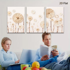 2D flat 1pc Golden Dandelion Wall Art Farmhouse Decor for Living Room Bedroom Gallery Wrapped Canvas Modern Minimalist Art Prints Botanical Artwork Rustic Chic Home D��cor