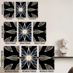 2D flat 1pc Golden Floral Burst Abstract Wall Art Decor Living Room Bedroom Modern Farmhouse Gallery Wrapped Canvas Prints Contemporary Home D��cor Chic Design