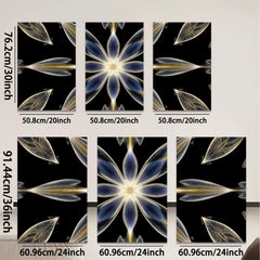 2D flat 1pc Golden Floral Burst Abstract Wall Art Decor Living Room Bedroom Modern Farmhouse Gallery Wrapped Canvas Prints Contemporary Home D��cor Chic Design