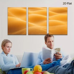 2D flat 1pc Golden Flowing Dunes Abstract Wall Art Modern Canvas Prints for Living Room Bedroom Home Decor Gallery Wrapped Ready to Hang Farmhouse Style
