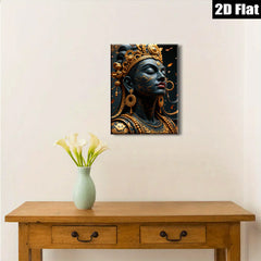 2D flat 1pc Golden Goddess Portrait Wall Art Bedroom Living Room Decor Canvas Painting Modern Farmhouse Style Boho Chic Gallery Wrapped Ready to Hang