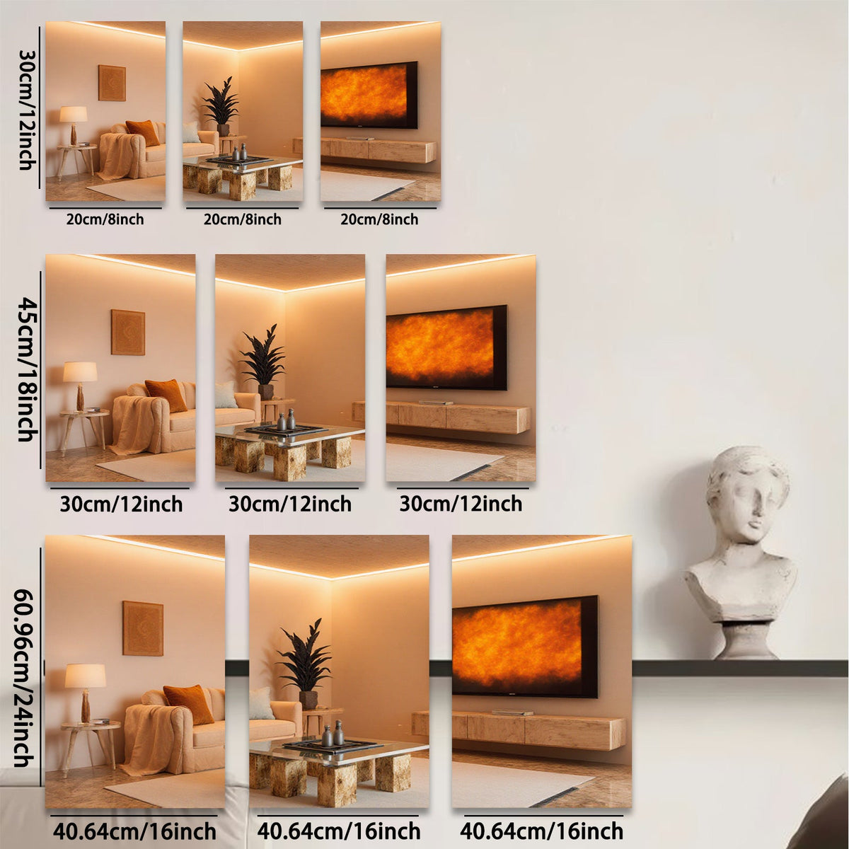 2D flat 1pc Golden Hues Abstract Canvas Wall Art Living Room Decor Modern Farmhouse Gallery Wrapped Pictures for Bedroom Office Hotel Stylish Home Accents