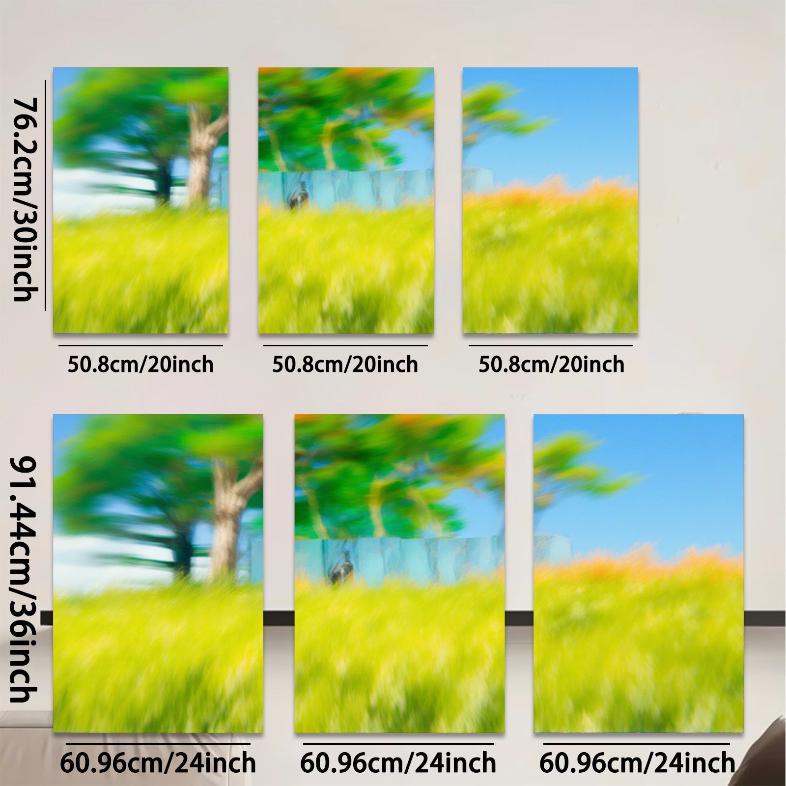 2D flat 1pc Golden Meadow Breeze Summer Landscape Wall Art for Living Room Bedroom Home Decor farmhouse style botanical prints modern minimalist gallery wrapped