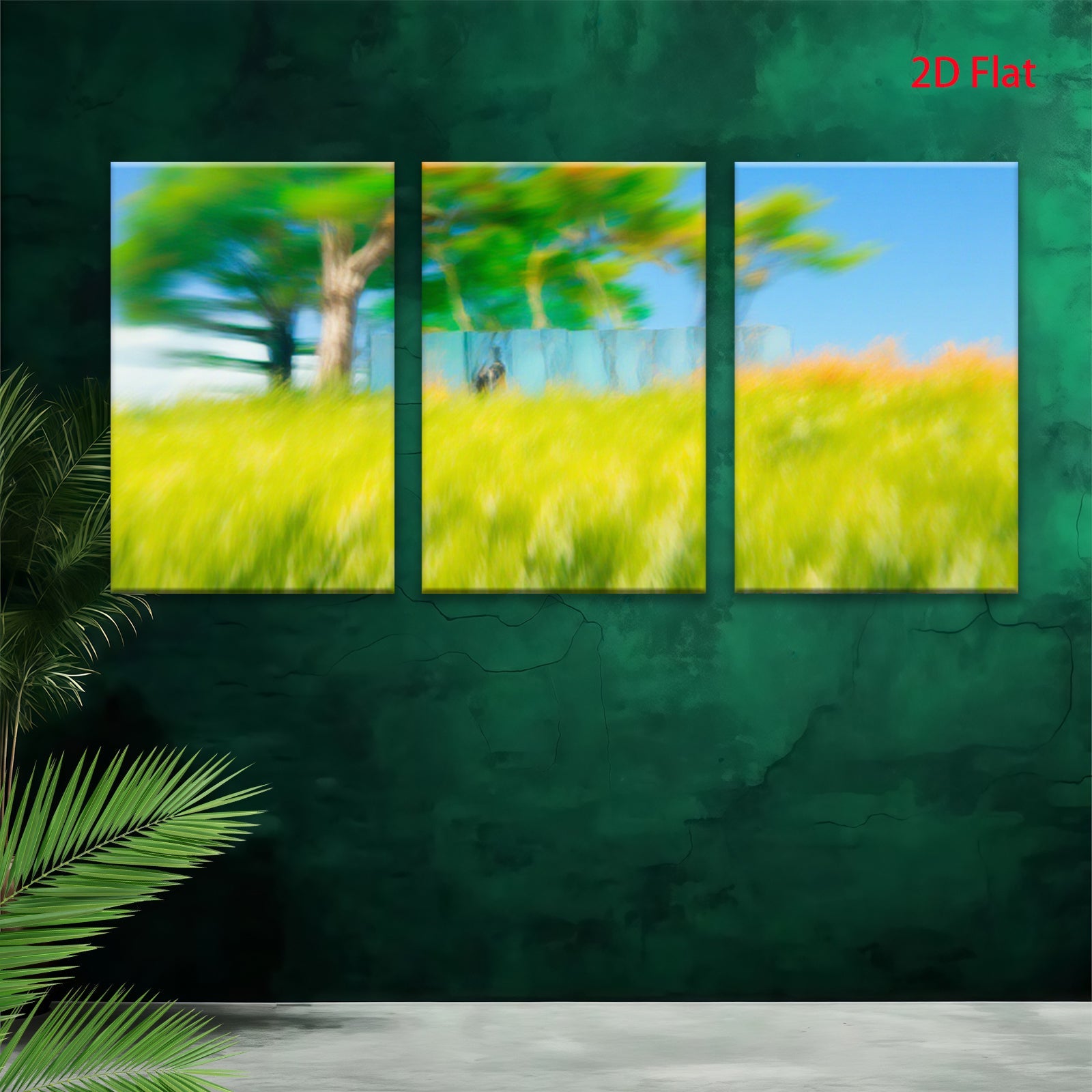 2D flat 1pc Golden Meadow Breeze Summer Landscape Wall Art for Living Room Bedroom Home Decor farmhouse style botanical prints modern minimalist gallery wrapped
