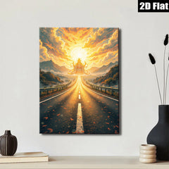 2D flat 1pc Golden Road to Enlightenment Serene Landscape Wall Art for Living Room Bedroom Home Decor Gallery Wrapped Canvas Prints Modern Farmhouse Style Trending Now