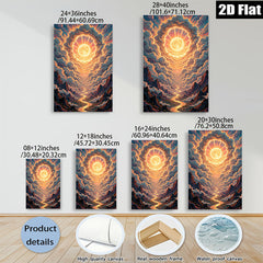 2D flat 1pc Golden Road to Heaven majestic landscape wall art for living room bedroom home decor farmhouse style gallery wrapped canvas prints