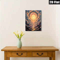 2D flat 1pc Golden Road to Heaven majestic landscape wall art for living room bedroom home decor farmhouse style gallery wrapped canvas prints
