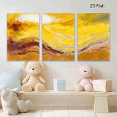 2D flat 1pc Golden Sunburst Abstract Canvas Wall Art for Living Room Bedroom Modern Farmhouse Decor Gallery Wrapped Ready to Hang