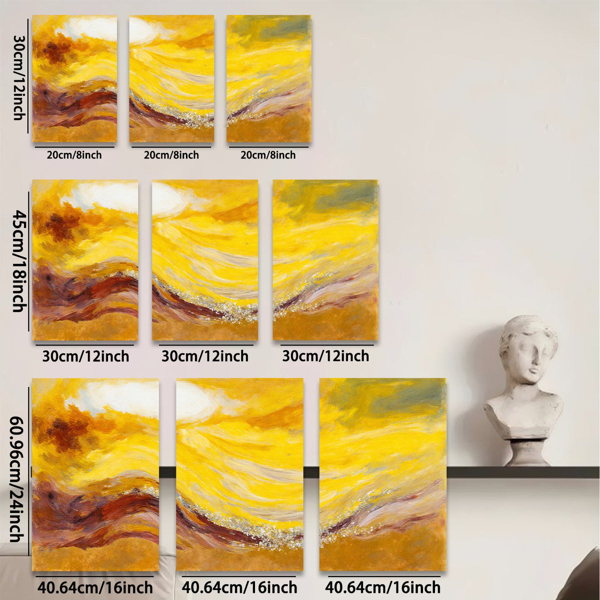 2D flat 1pc Golden Sunburst Abstract Canvas Wall Art for Living Room Bedroom Modern Farmhouse Decor Gallery Wrapped Ready to Hang