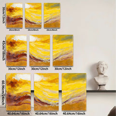 2D flat 1pc Golden Sunburst Abstract Canvas Wall Art for Living Room Bedroom Modern Farmhouse Decor Gallery Wrapped Ready to Hang