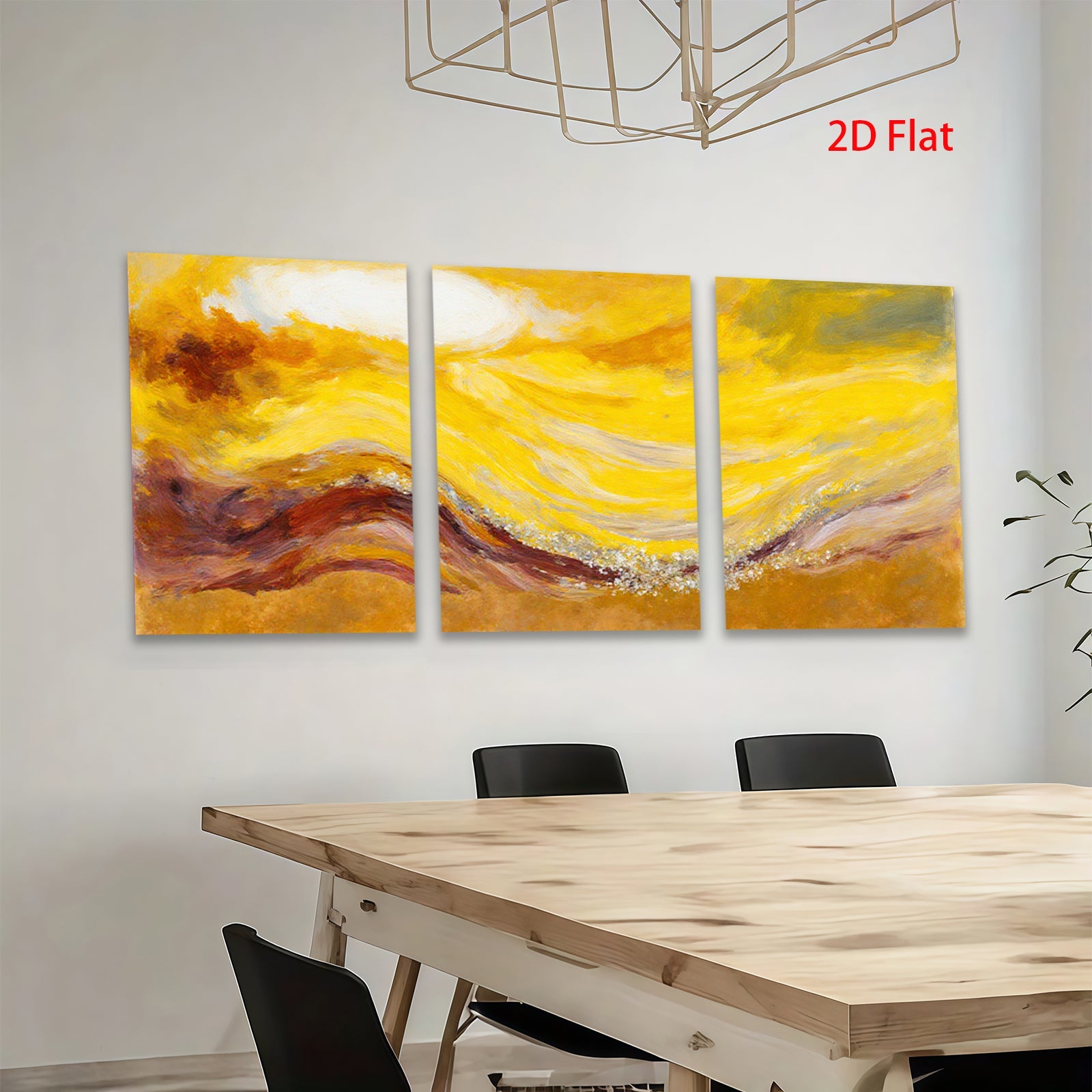 2D flat 1pc Golden Sunburst Abstract Canvas Wall Art for Living Room Bedroom Modern Farmhouse Decor Gallery Wrapped Ready to Hang
