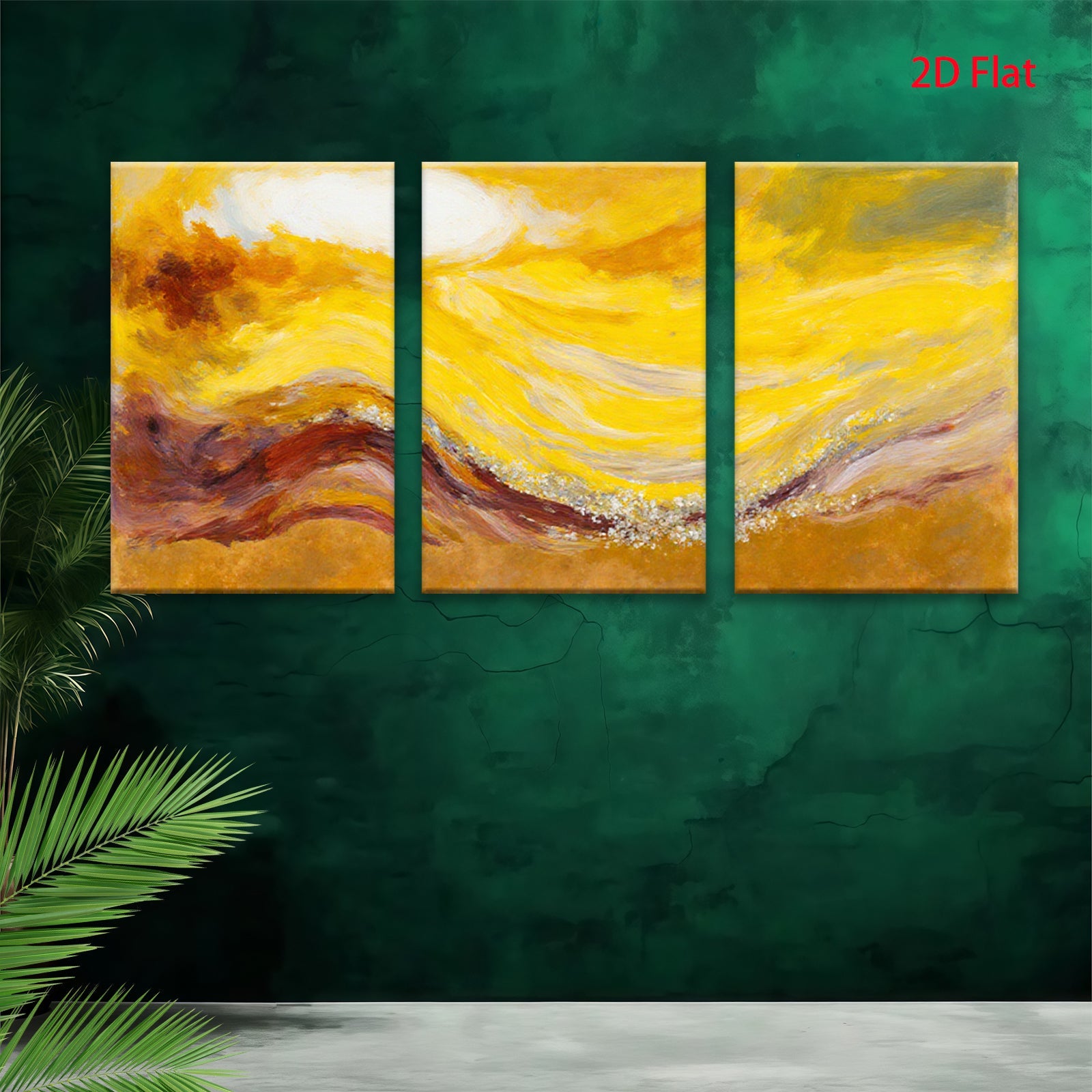 2D flat 1pc Golden Sunburst Abstract Canvas Wall Art for Living Room Bedroom Modern Farmhouse Decor Gallery Wrapped Ready to Hang