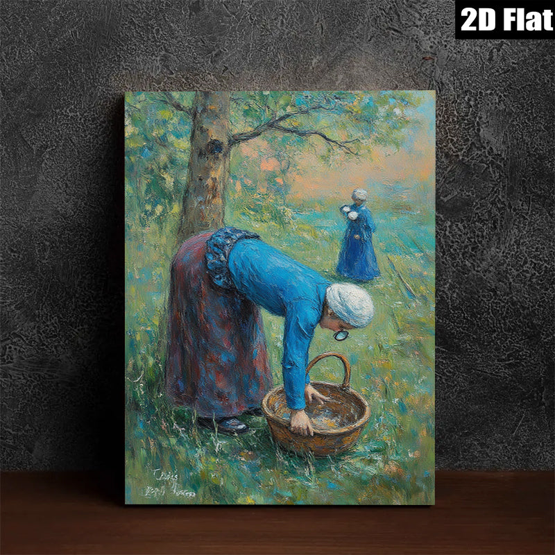 2D flat 1pc Harvesting Bounty Farm Life Pastoral Scene Wall Art Decor for Living Room Bedroom Office Gallery Wrapped Canvas Prints Home Décor