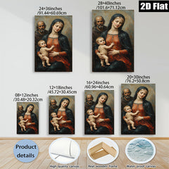 2D flat 1pc Holy Family Portrait Religious Wall Art Decor for Living Room Bedroom Gallery Wrapped Canvas Prints Modern Farmhouse Style