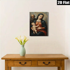 2D flat 1pc Holy Family Portrait Religious Wall Art Decor for Living Room Bedroom Gallery Wrapped Canvas Prints Modern Farmhouse Style