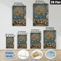 2D flat 1pc Holy Family with Angelic Vision Baroque Style Wall Art Religious Home Decor Living Room Bedroom Gallery Wrapped Canvas Prints Modern Farmhouse Artwork