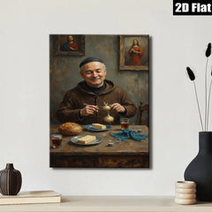 2D flat 1pc Humble Artisan Preparing Meal Rustic Kitchen Wall Art Dining Room Decor Farmhouse Style Canvas Prints for Living Room Bedroom Gallery Wrapped