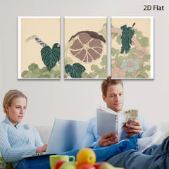 2D flat 1pc Hummingbird Tropical Foliage Botanical Wall Art Canvas Print Living Room Bedroom Decor Farmhouse Style Gallery Wrapped Ready to Hang